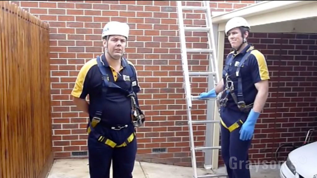 Grayson explains how to safely secure a ladder