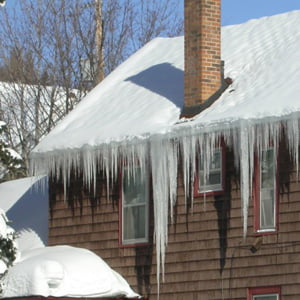 snow on roof Gutter Cleaning