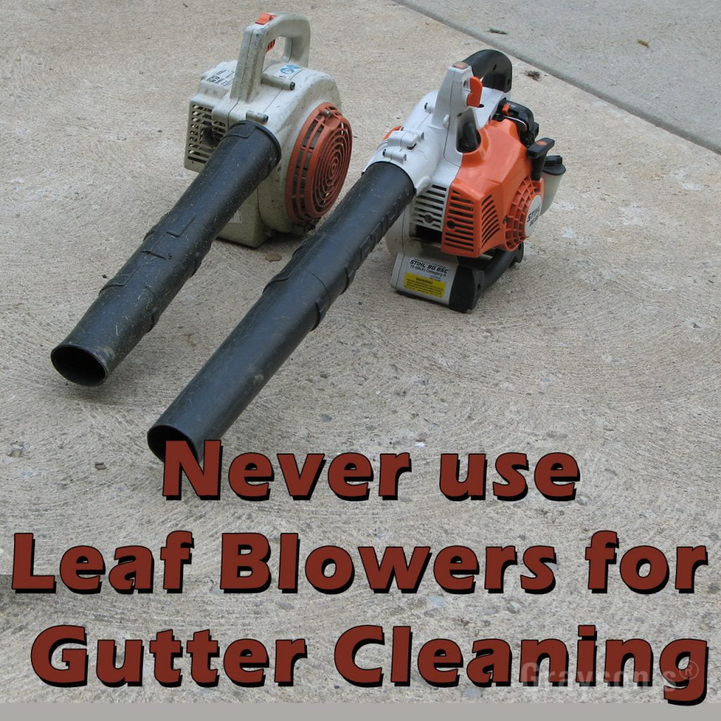 leaf blowers and gutters