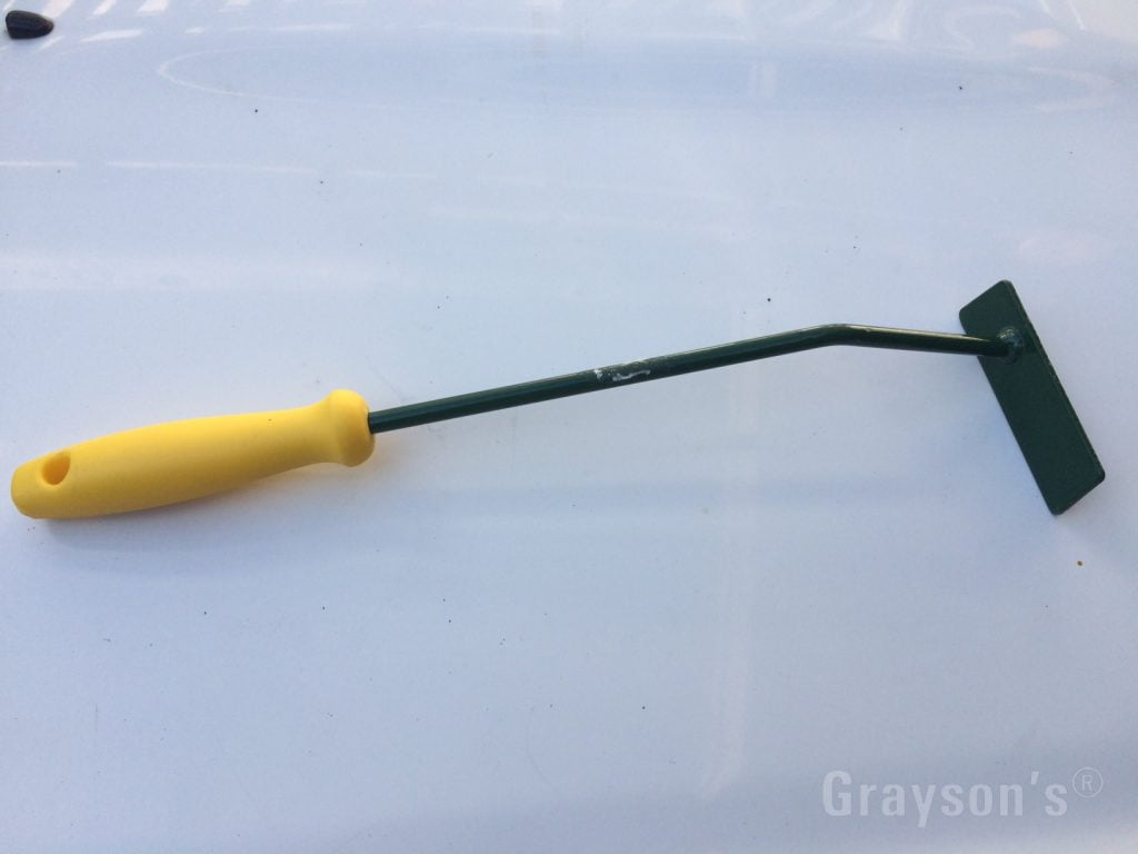 A basic gutter cleaning tool from the hardware stores