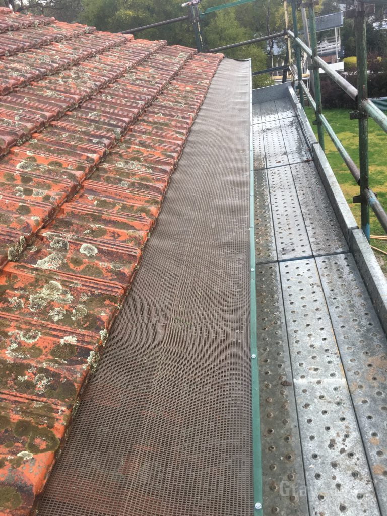 A gutter guard that we installed from scaffolding on the Mornington Peninsula.