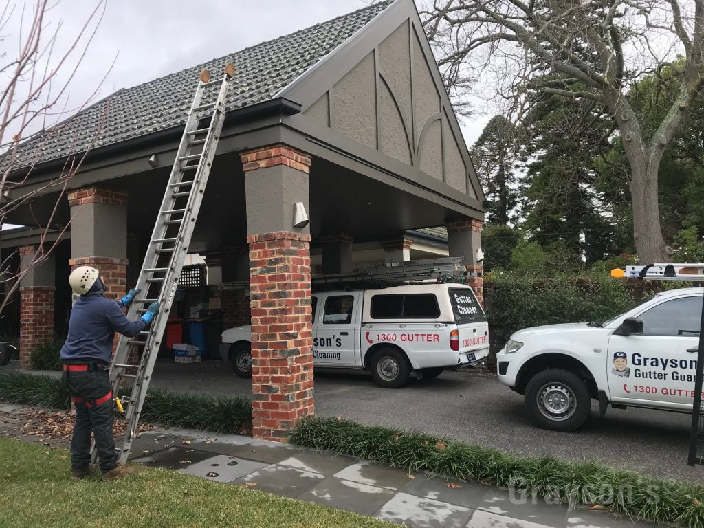 Gutter Cleaning a house in Camberwell, Melbourne