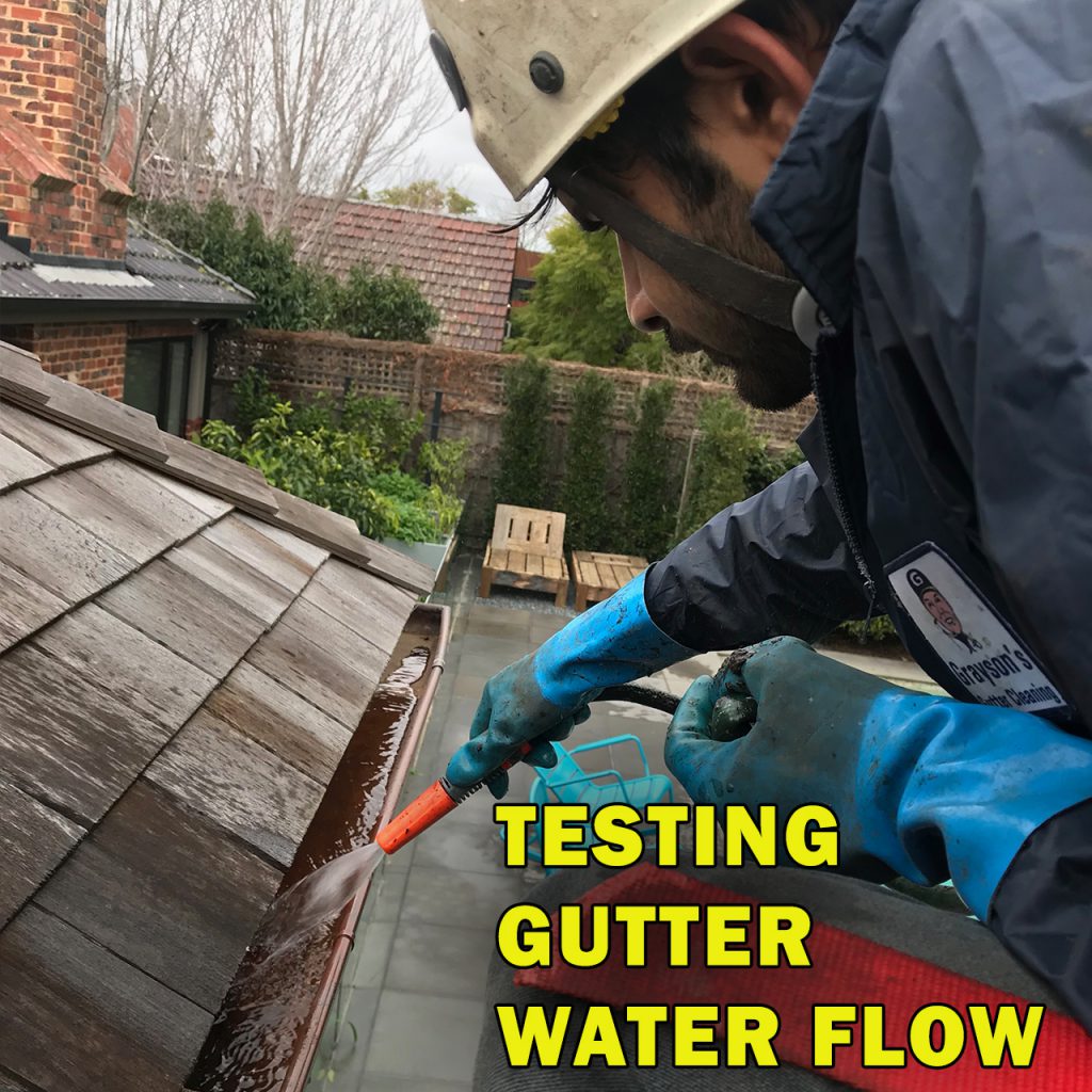 Testing Gutter Water Flow