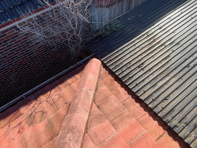 Clean gutters and roof after removing the blockage