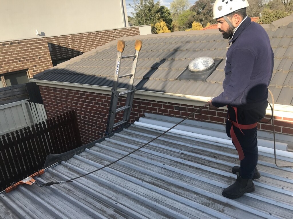 Roof Safety Equipment Used In Gutter Cleaning - Grayson's Gutter